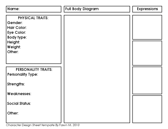 character design template